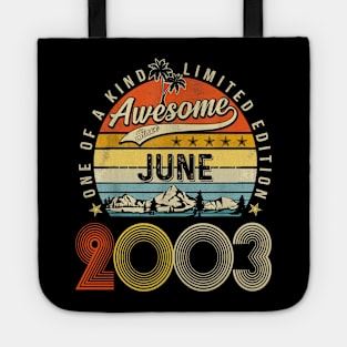 Awesome Since June 2003 Vintage 20th Birthday Tote