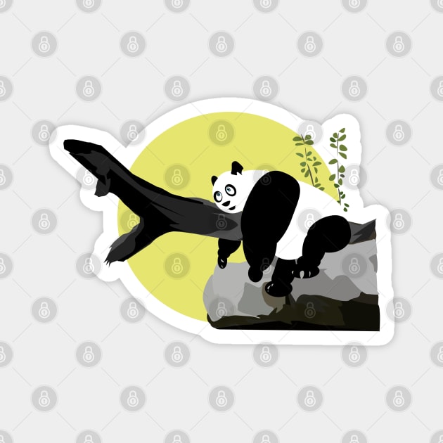 Lazy Panda Magnet by adamzworld