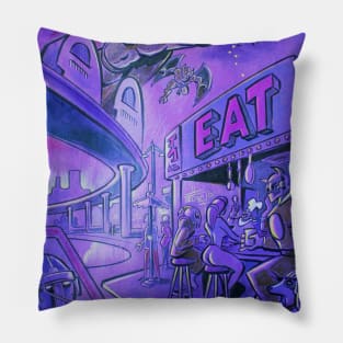 Eat Purple Pillow