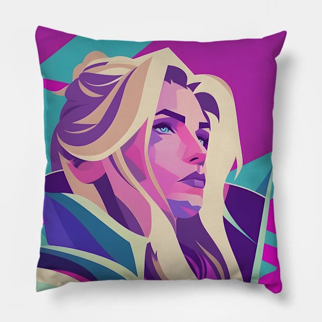 Jaina Proudmoore - Daughter of the Sea Pillow by NeonOverdrive