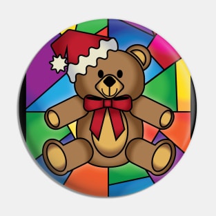 Stained Glass Bear Pin