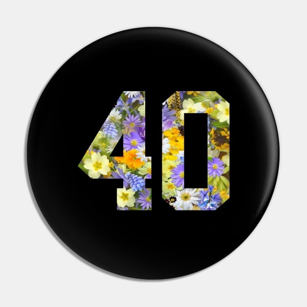 Floral Number 40 Pin by Eric Okore