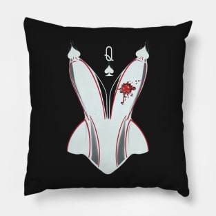 White Spades Queen Pillow