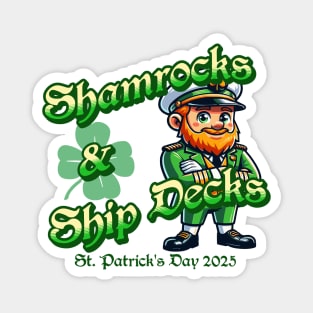 Shamrocks And Ship Decks Cruise Wear St Patrick's Day 2025 Magnet