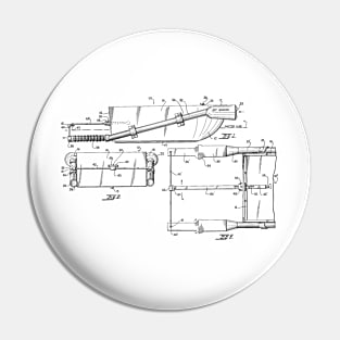 Jet Propelled Boat Vintage Patent Hand Drawing Pin