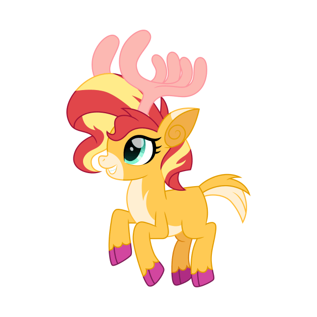 Sunset Shimmer reindeer by CloudyGlow