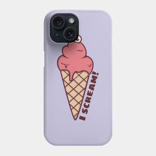 Strange ice cream - I scream Phone Case by OgyDesign