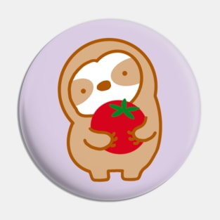 Cute Tomato Sloth Pin