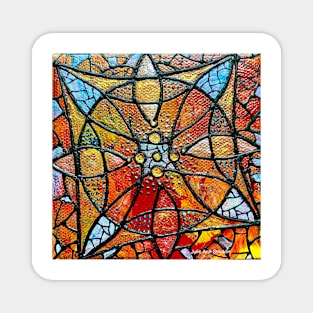 Stained Glass Mandala 40-28 by Julie Ann Stricklin Magnet