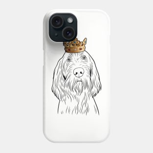 Spinone Italiano Dog King Queen Wearing Crown Phone Case