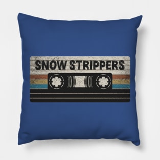 Snow Strippers Mix Tape Pillow