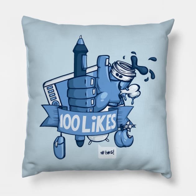 100_likes Pillow by jabbor