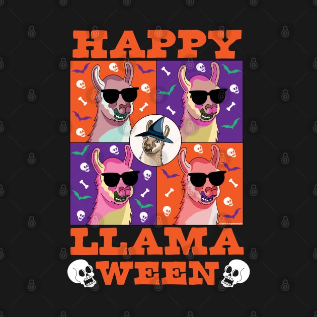 Happy Llamaween Funny Halloween Llama by OrangeMonkeyArt