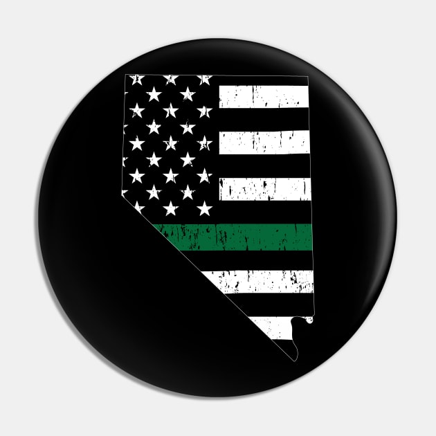 Nevada Thin Green Line Military and Border Patrol Shirt Pin by bbreidenbach