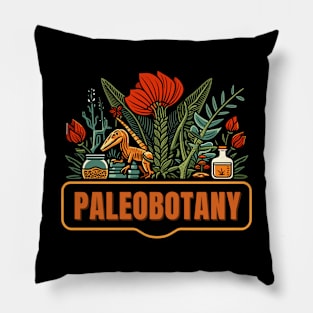 Funny Paleobotany Retro Logo Pillow