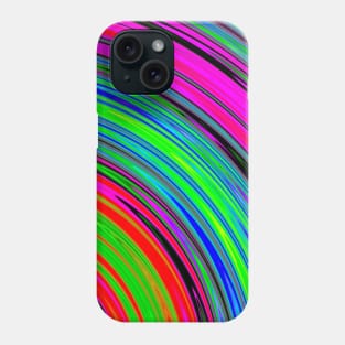 Colorful Vibrant Curved Stripes Phone Case