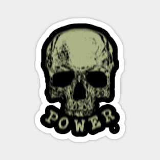 Retro skull, power skull Magnet