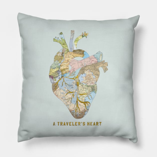 A Traveler's Heart Pillow by BiancaGreen