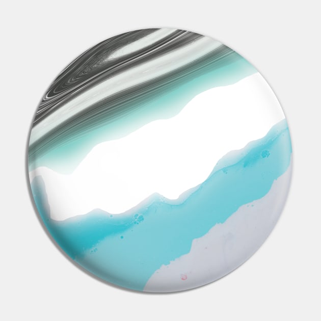 Summer Vibes Marble Waves Pin by ArticArtac