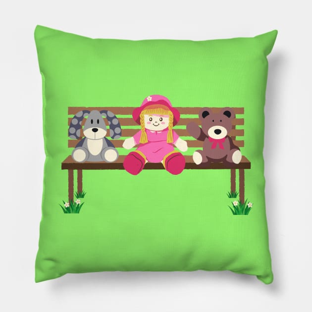 Simple Doll Design Pillow by Kyarwon