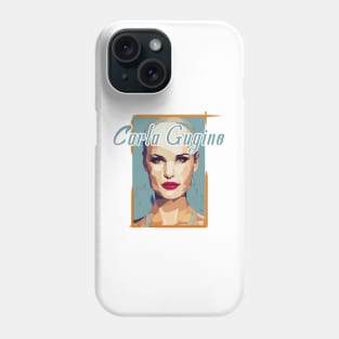 Carla Gugino watercolor portrait graphic design Phone Case