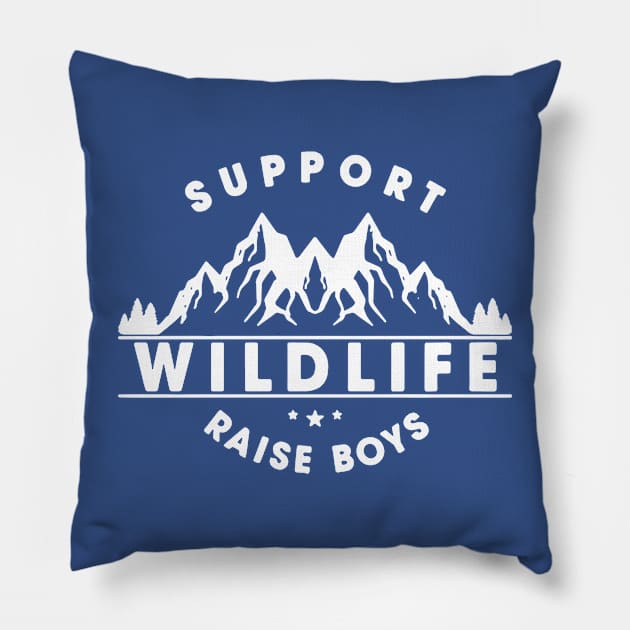 support wildlife raise boys 1 Pillow by kiddolovie