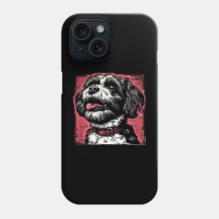 Retro Art Shih Tzu Dog Lover Phone Case