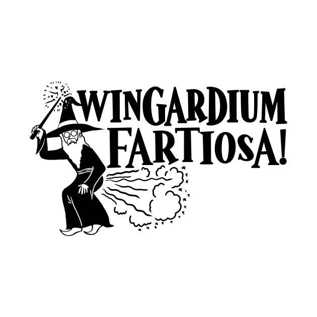 Funny Sorcerer Farting Wingardium Fartiosa by Julio Regis