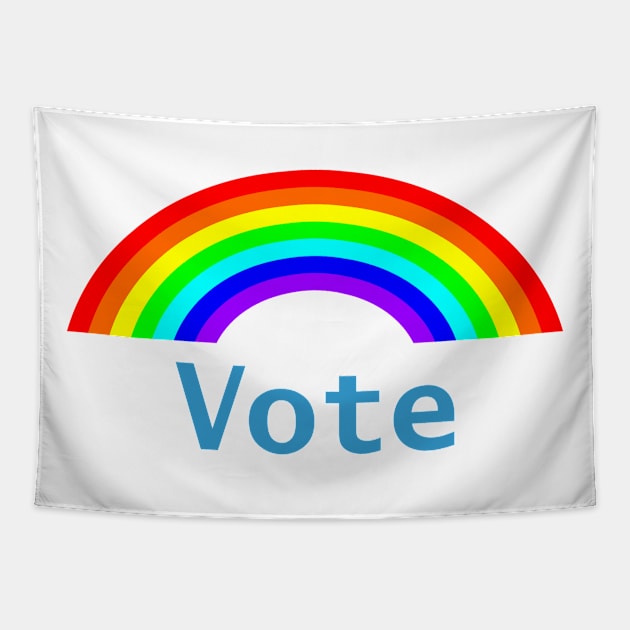 Rainbow Vote Tapestry by ellenhenryart