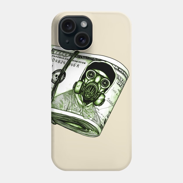 Gas Mask Dollar Phone Case by fakeface