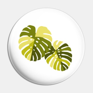 Monstera Leaves in Green Pin