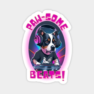 Dog DJ: "Paw-some Beats" Magnet