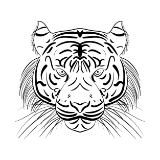 Black tiger design T-Shirt