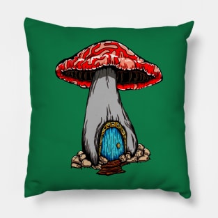 Mushroom Cottage Pillow