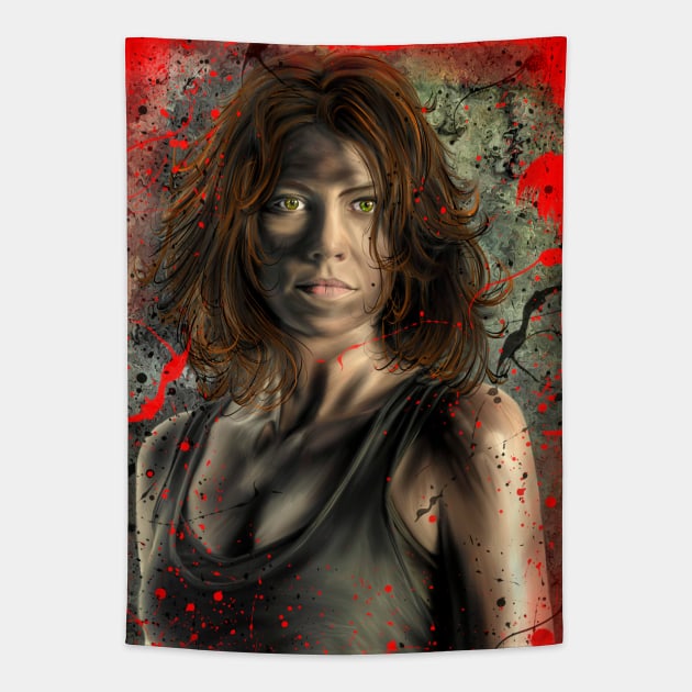 Maggie Green RED Tapestry by EvoComicsInc