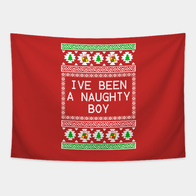 Xmas gifts for dad Funny naughty boy ugly christmas tshirts Tapestry by AwesomePrintableArt
