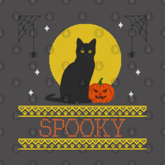 Spooky Black Cat Pumpkin by Live Together