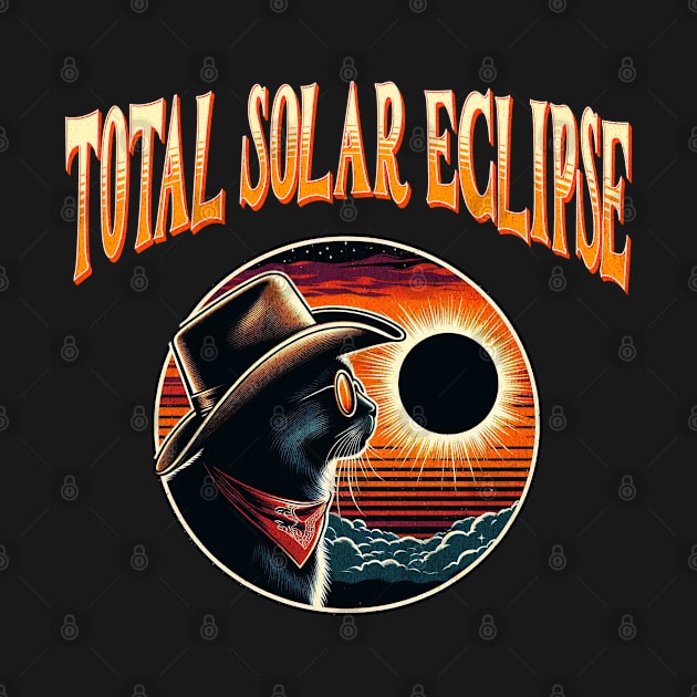 Total Solar Eclipse Funny Cat by Myartstor 