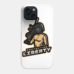 Lady With A Rifle Phone Case