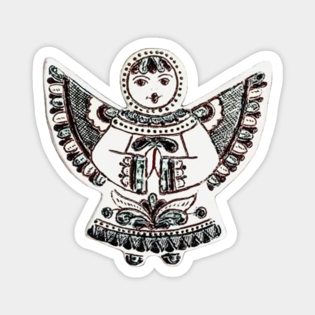 Ukraine christmas angel decor Magnet by Gogodzy