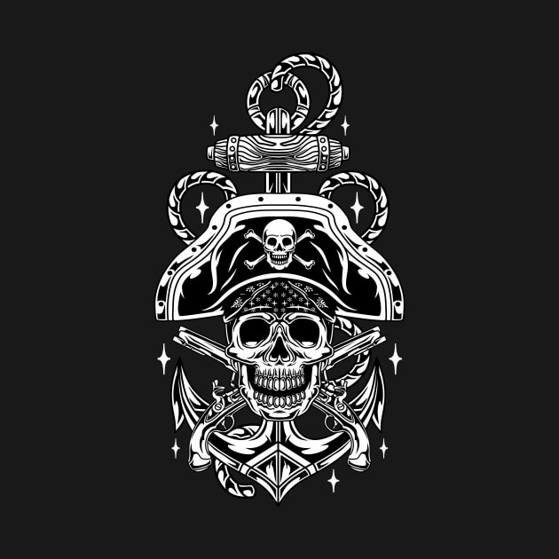 Pirate Skull by Abrom Rose