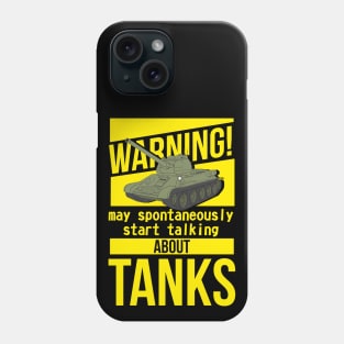 I spontaneously talk about tanks T-34-85 Phone Case