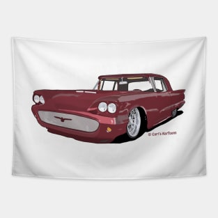 Maroon car Tapestry