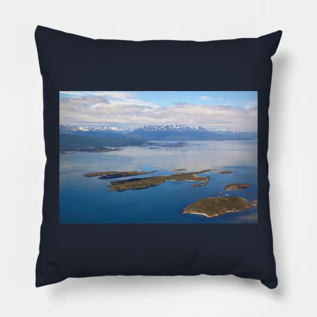 The Beagle Channel Aerial Pillow by Carole-Anne