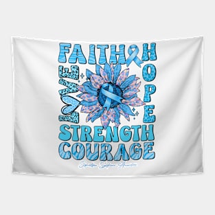 Shprintzen Syndrome Awareness - Sunflower strong faith love Tapestry