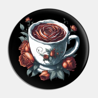 Vintage Floral Cup Pin