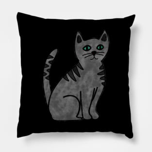 Gray Tabby Cat Pillow