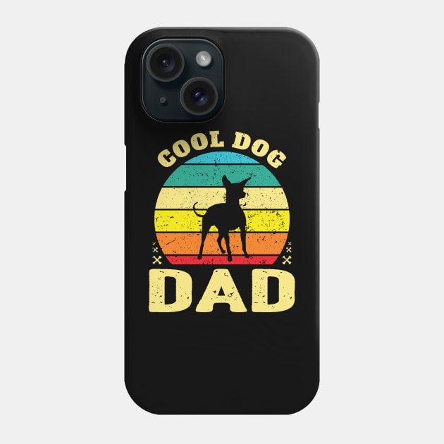 Retro Cool Miniature Pinscher Dog Dad Phone Case by pa2rok