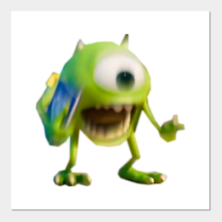 Mike Wazowski Face Posters And Art Prints Teepublic