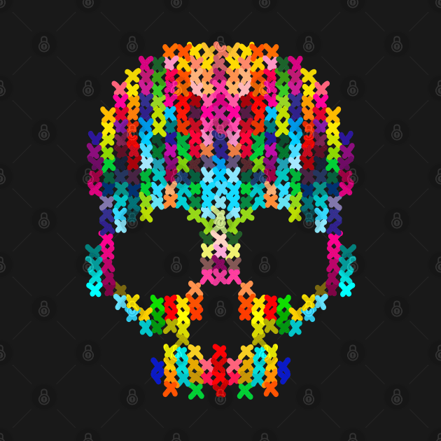 Rainbow Skull by Orloff-Tees